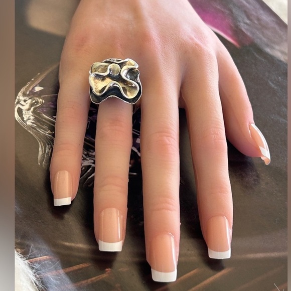 Silpada Rare Vintage Solid Sterling Silver Flower Bloom Ring. Sz 8 - Picture 4 of 9